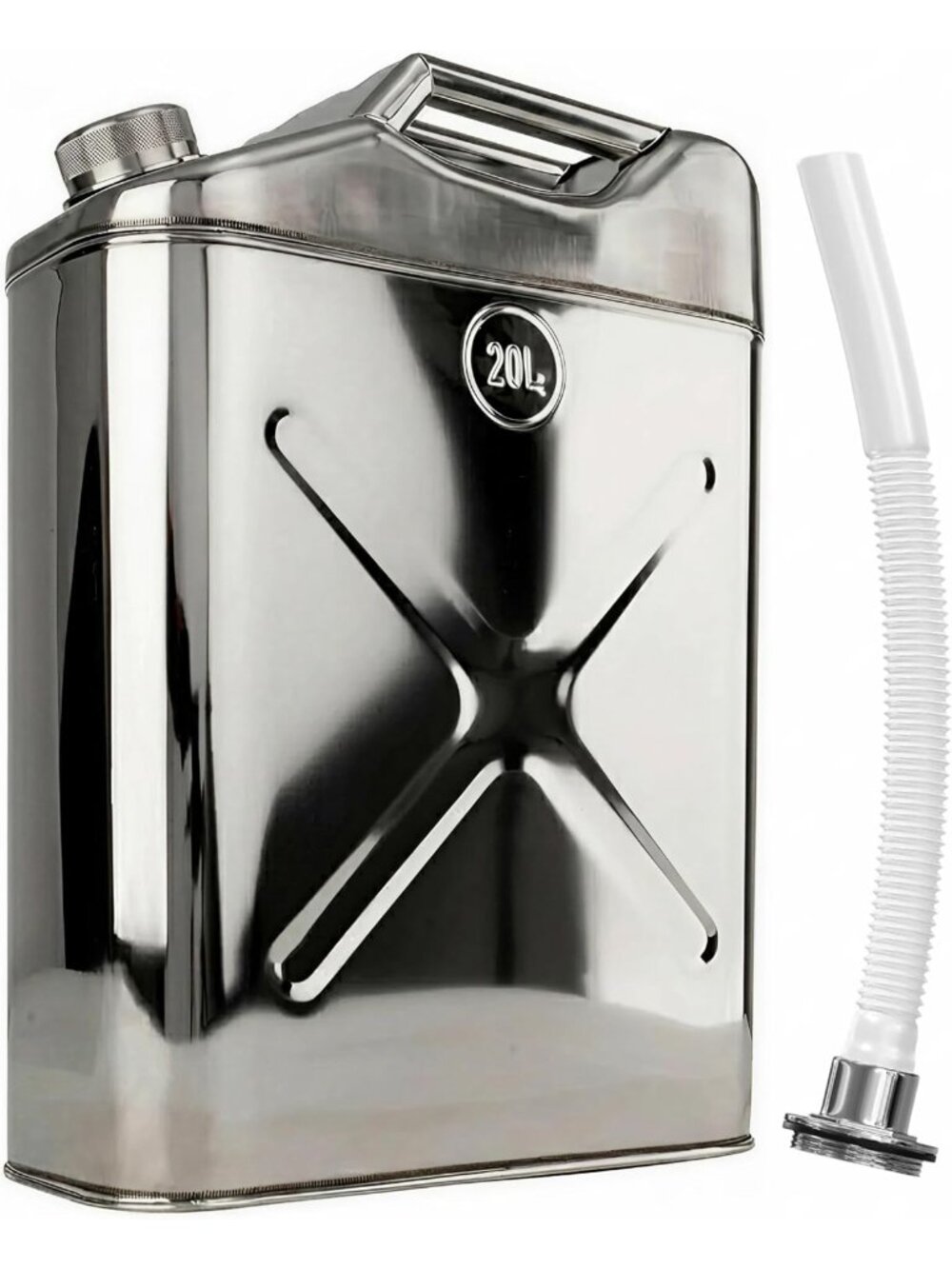 Heavy-Duty 20L Stainless Steel Storage Can - Food-Grade Water & Oil Container
